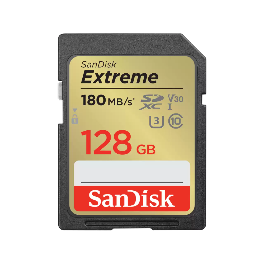 Sandisk SD Card 128GB Extreme For DSLR and Mirrorless Cameras (Open Box)